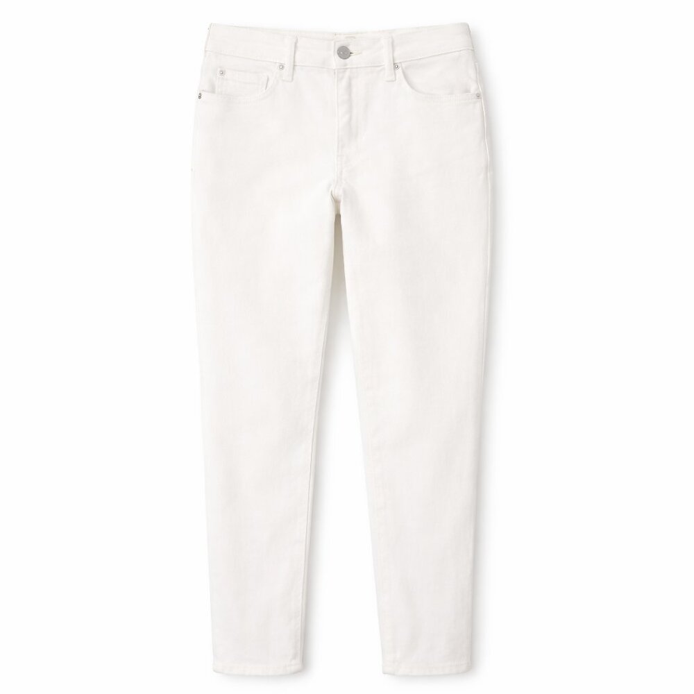 J Brand White Straight Leg Jeans Mid Rise Button Fly Denim Size 28